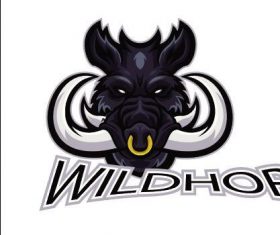 Big horn hog esport logo vector
