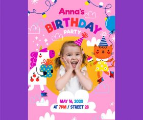 Birthday card vector