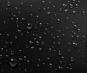 Black background water drops vector