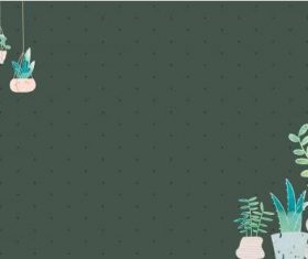 Blank cactus frame design vector