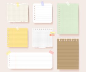 Blank pages stationery illustration vector