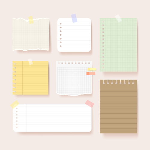 Blank pages stationery illustration vector