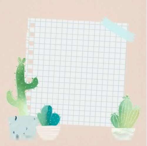 Blank paper with cactus design vector