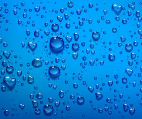 Blue background water drops vector