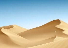 Blue sky desert background vector