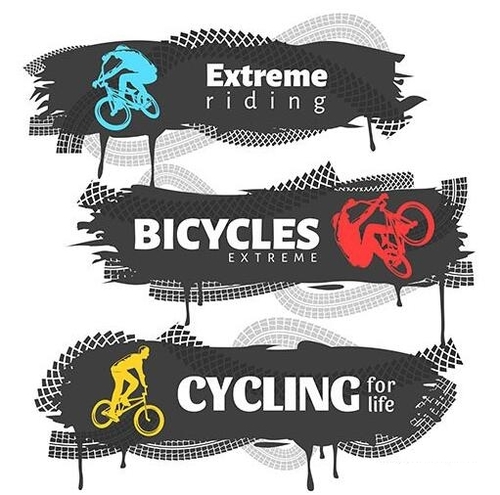 Bmx horizontal banners vector