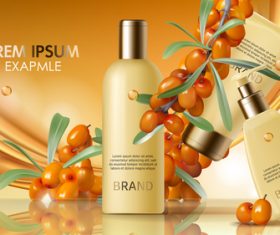 Botanical cosmetics advertising vector