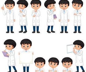 Boy white background vector