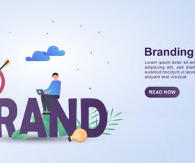 Brand concept illustration vector