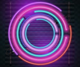 Bright neon backgrounds vector