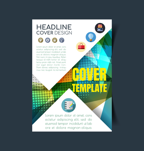 Brochure cover template vector