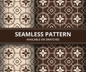 Brown seamless batik pattern vector