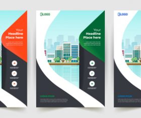 Building business poster banner vector