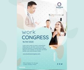 Business congress cover vector