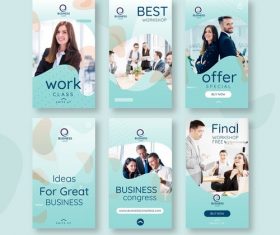 Business cover set vector