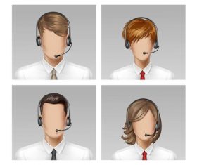 Business male and female face vector