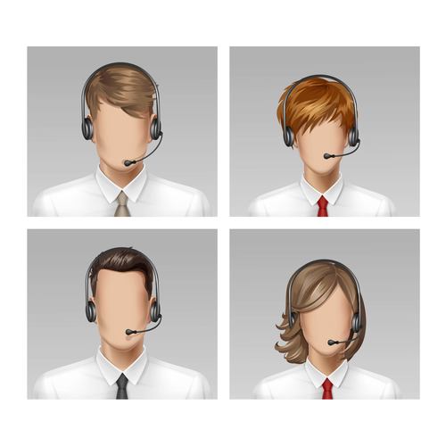 Business male and female face vector