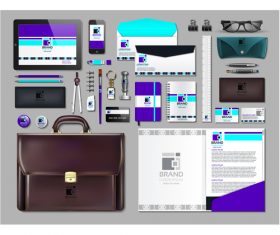 Business set stationery vector