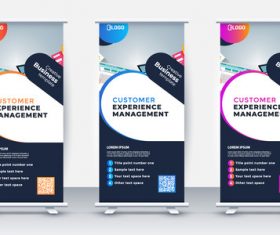 Business template roll up banner vector