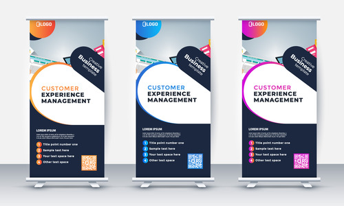 Business template roll up banner vector