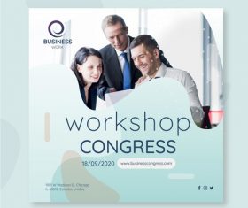 Business workshop congress vector