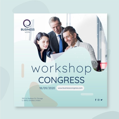 Business workshop congress vector
