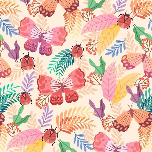 Butterfly background pattern vector