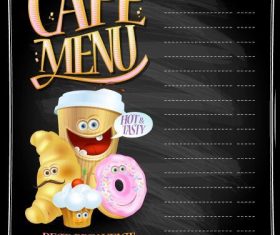 Cafe menu vector