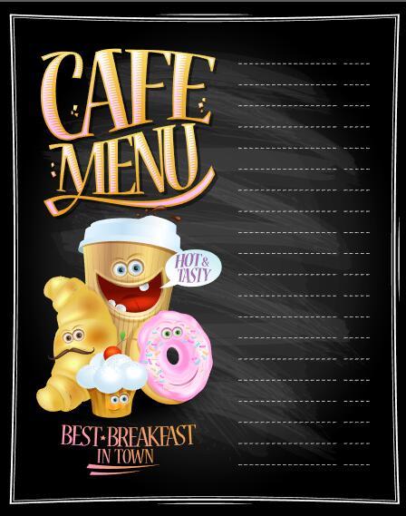 Cafe menu vector
