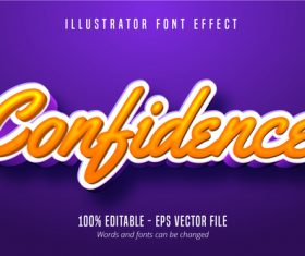 Calligraphic cartoon style text effect vector