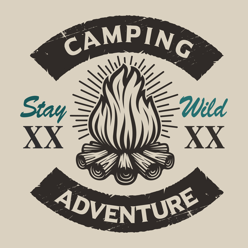 Camping logo vector