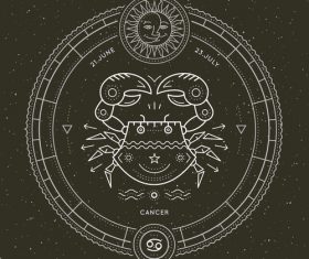 Cancer symbol and emblem illustration vector