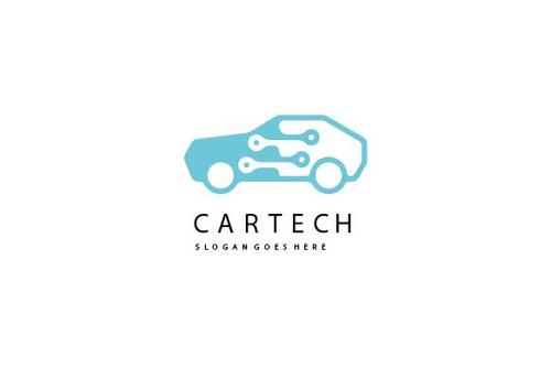 Car technology logo vector