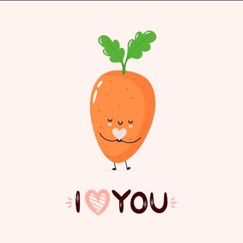 Carrot cartoon smile vector