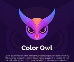 Cartoon owl logo vector