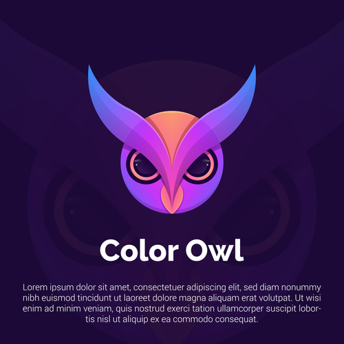 Cartoon owl logo vector