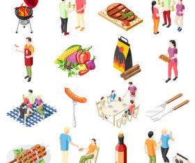 Cartoon party card vector