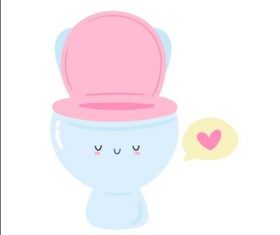 Cartoon smiling toilet vector
