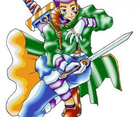 Cartoon warrior vector