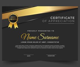 Certificate cover sheet vector
