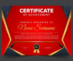 Certificate of achievement cover vector