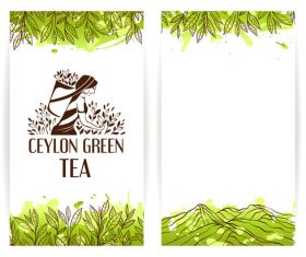 Ceylon Tea banners set
