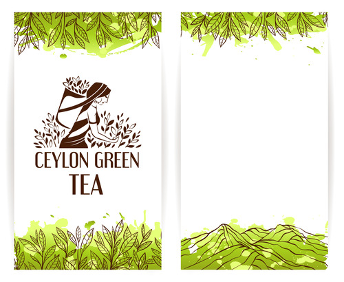 Ceylon Tea banners set