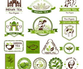 Ceylon tea label vector