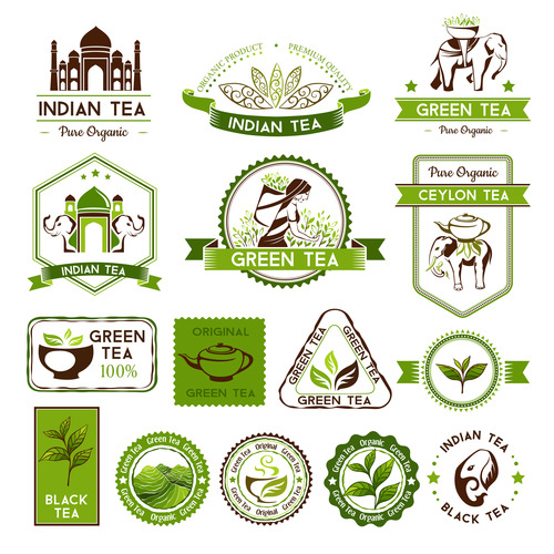 Ceylon tea label vector