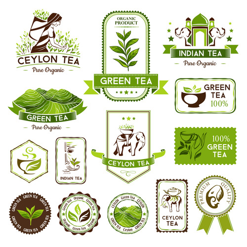 Ceylon tea logo vector