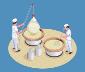 Cheese worker vector