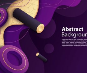 Circular and cylindrical abstract geometric background vector