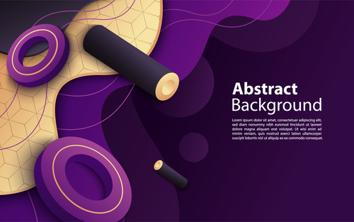 Circular and cylindrical abstract geometric background vector free download