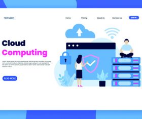 Cloud computing banners vector illustration